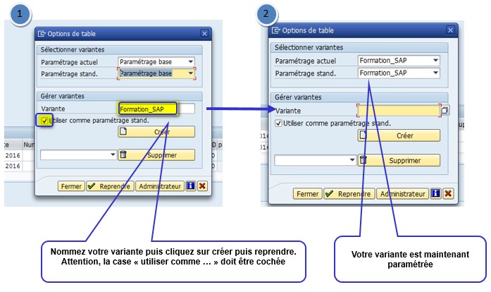 Tutoriel SAP Création variante