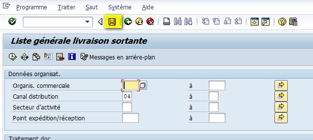 Validation variante Transaction VL06O