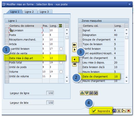 SAP ajout colonne variante