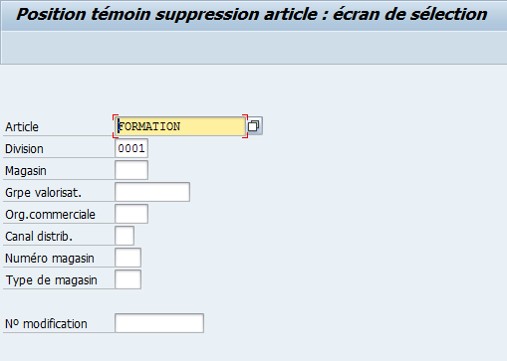 SAP comment mettre un témoin de suppression ?