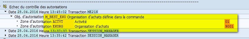 SAP Transaction SU53