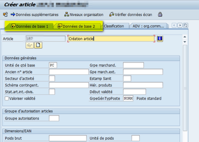 Comment créer une fiche article dans SAP ?