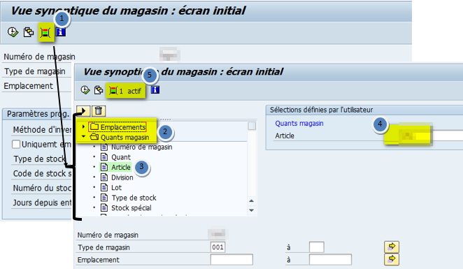 Paramétrage variante de selection LX03 dans WM