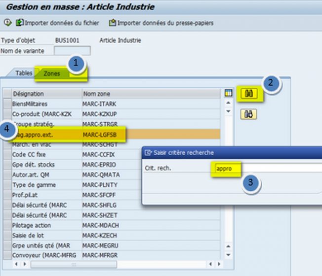 SAP comment modifier en masse les fiches articles dans SAP