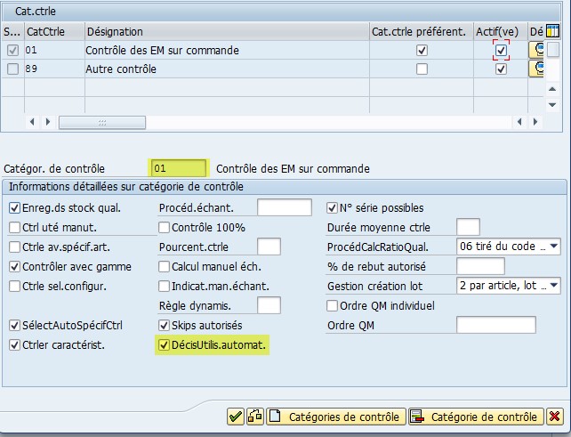 SAP Fiche article Décision Utilisation