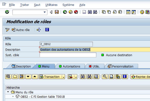 SAP - Gestion des autorisations