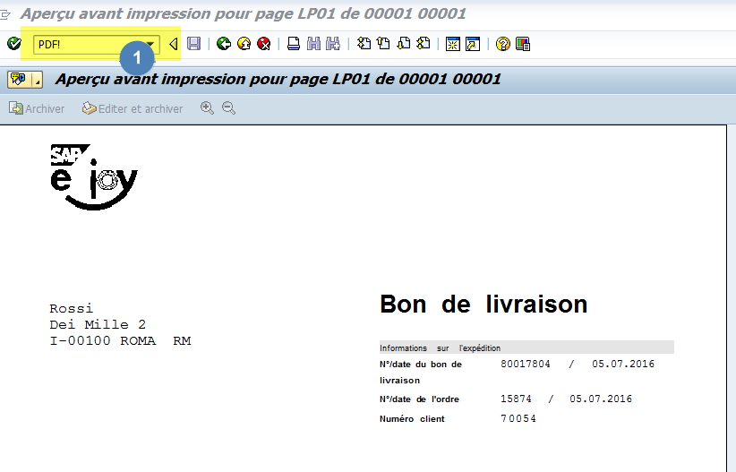 Formulaire PDF Bulletin de livraison