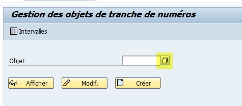 Modifier tranche numéro SAP