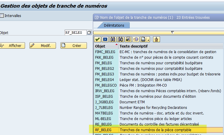 Tranche SAP RF_BELEG