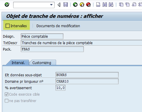 Modification tranche facture SAP