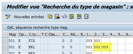 Modifier stratégie WM recherche type de magasin