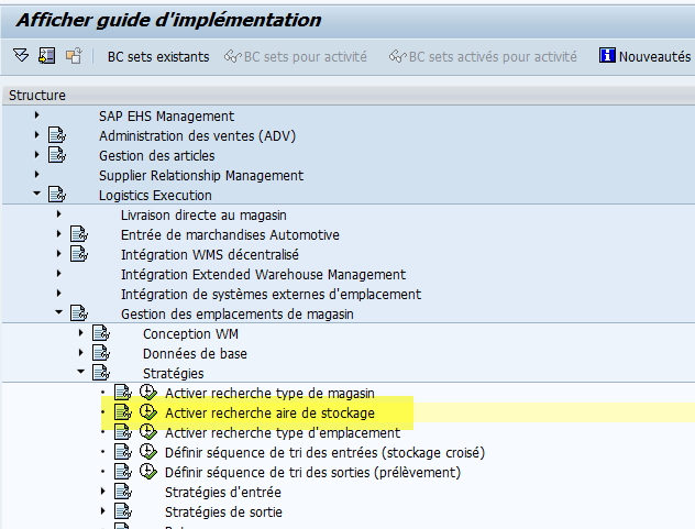 SPRO recherche aire de stockahe WM