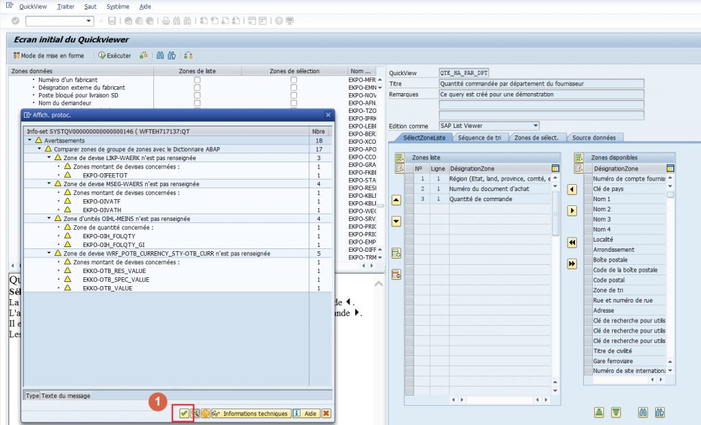 Créer une requête simple avec SQVI dans SAP SAP and co