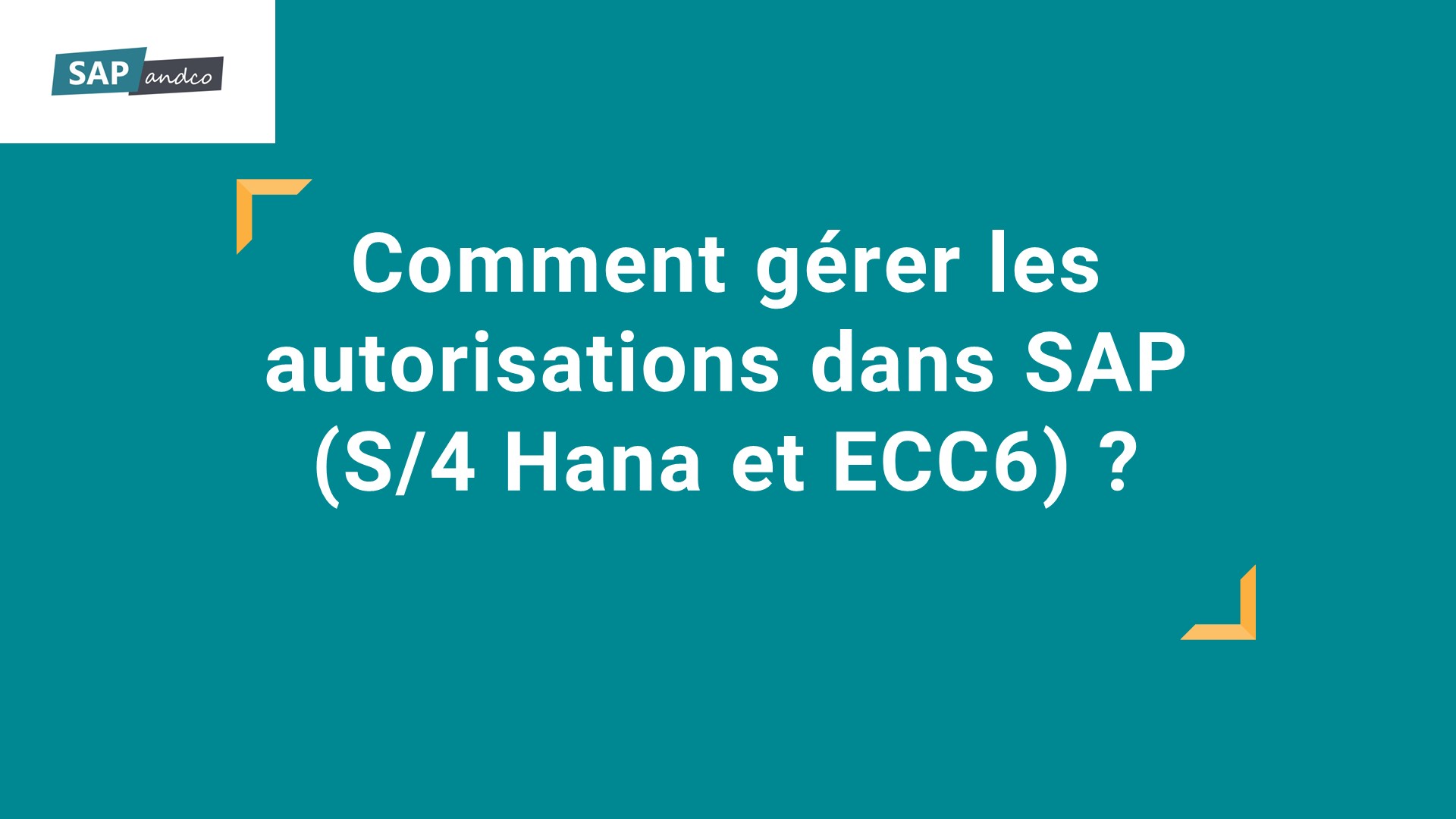 Comment gérer les autorisations dans SAP (S/4 Hana et ECC6) ?